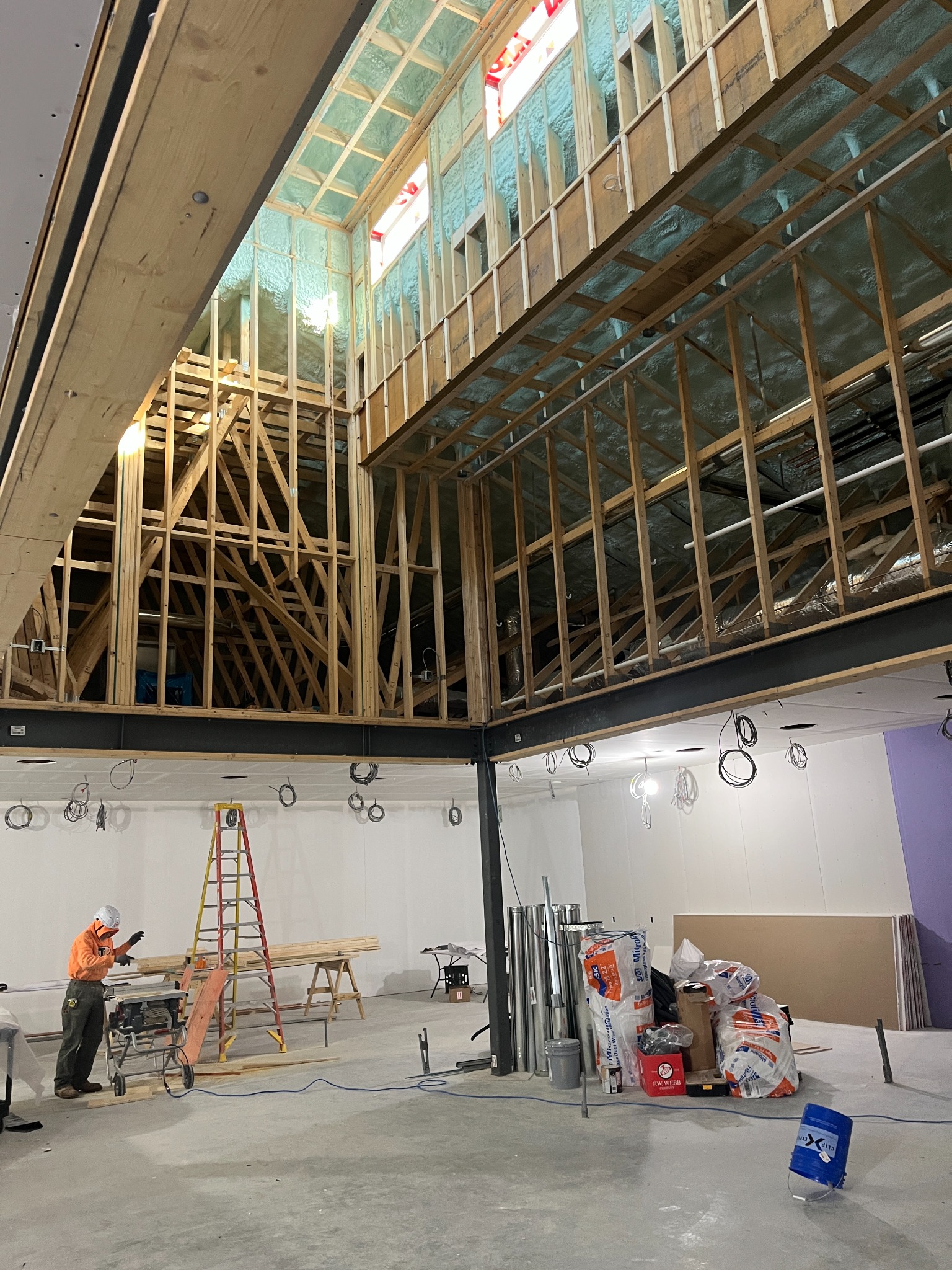 Interior construction photo inside Chichester Market