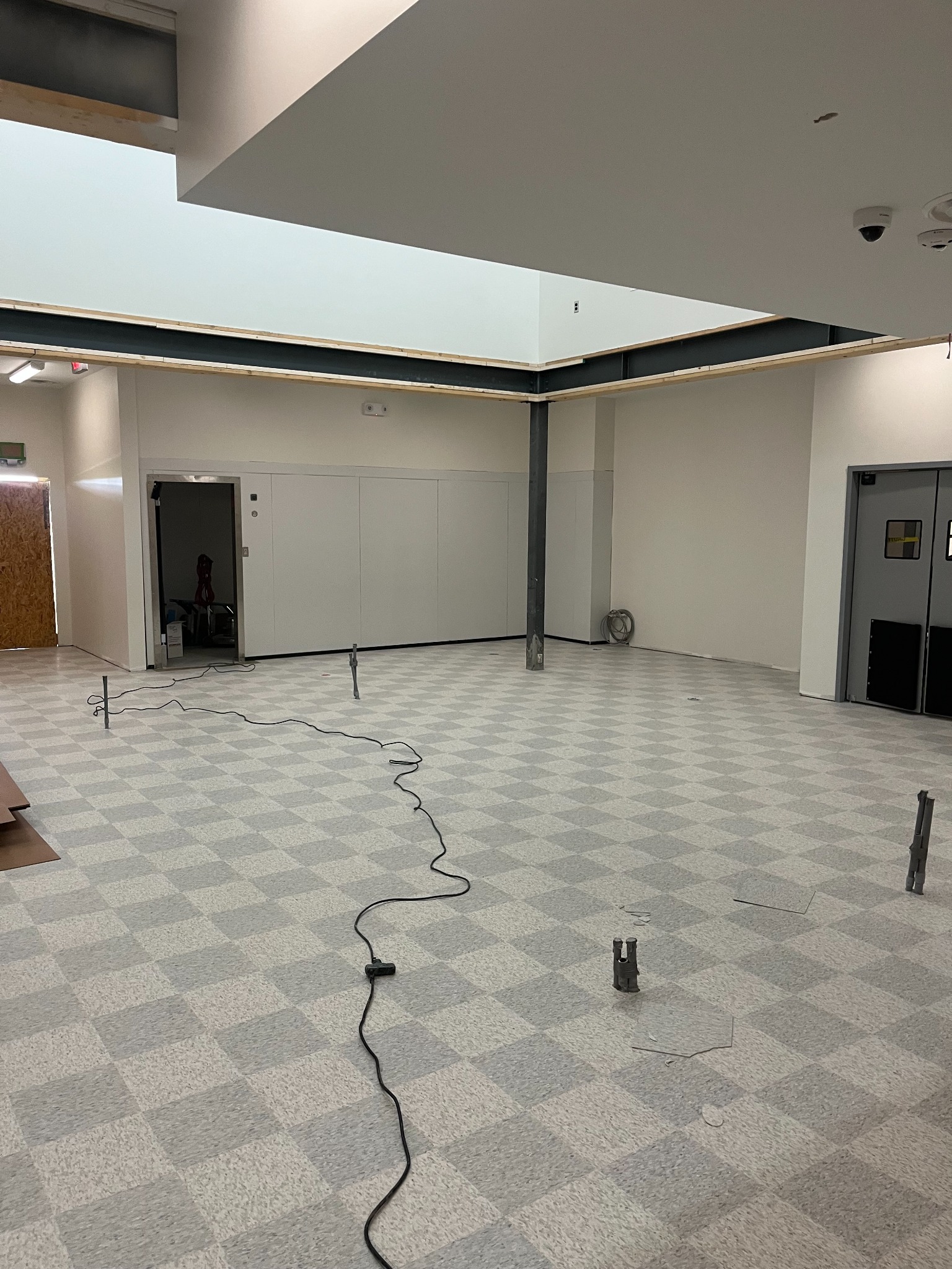 Interior wide angle at Chichester Market under construction